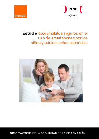 Portada del estudio sobre smartphones y menores en España